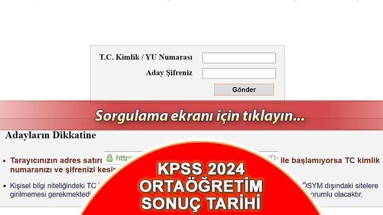 KPSS Ortaöğretim 2024 açıklandı mı?