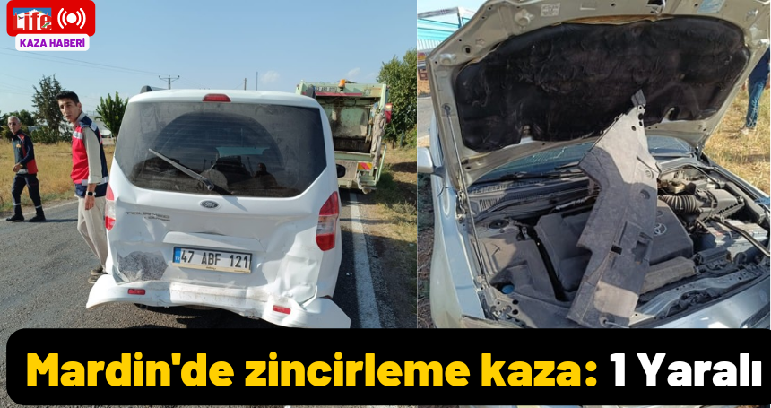 Mardin'de zincirleme kaza: 1 Yaralı