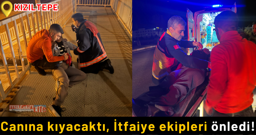 Canına kıyacaktı, İtfaiye ekipleri önledi