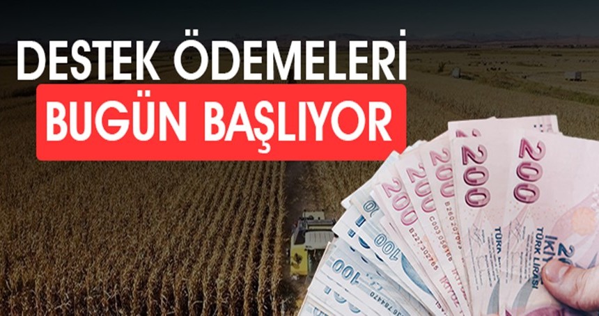 Destek ödemeleri bugün başlıyor