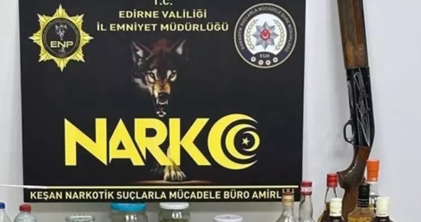 Edirne'de 1.9 kilogram esrar ele geçirildi
