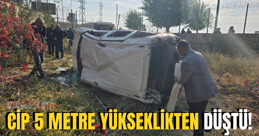 Mardin'de cip 5 metre yükseklikten düştü!