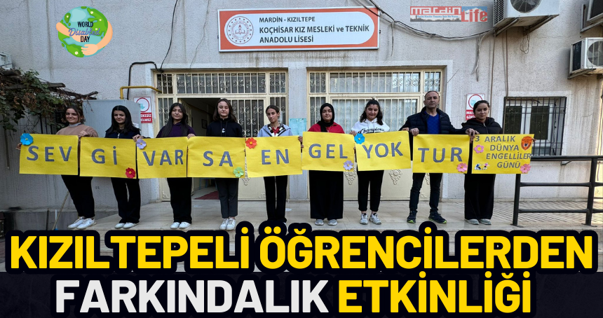 Kızıltepeli öğrencilerden '3 Aralık Dünya Engelliler Günü' farkındalık etkinliği