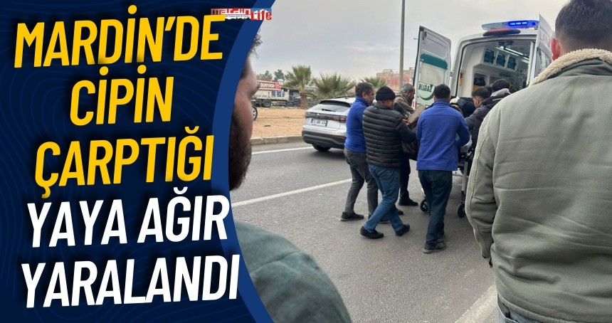 Mardin’de cipin çarptığı yaya ağır yaralandı