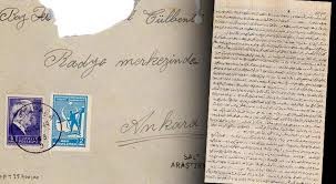 110 yıl sonra bulundu: İbrahim Şevki Efendi'ninFeridun Fazıl Tülbentçi'ye yazmış olduğu bu mektup gün yüzüne çıktı