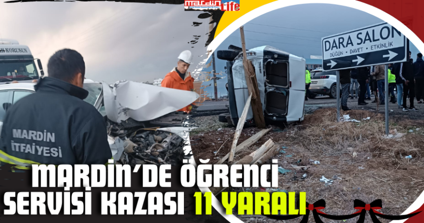 Mardin'de feci kaza; öğrenci servisi ile cip çarpıştı, çok sayıda yaralı var
