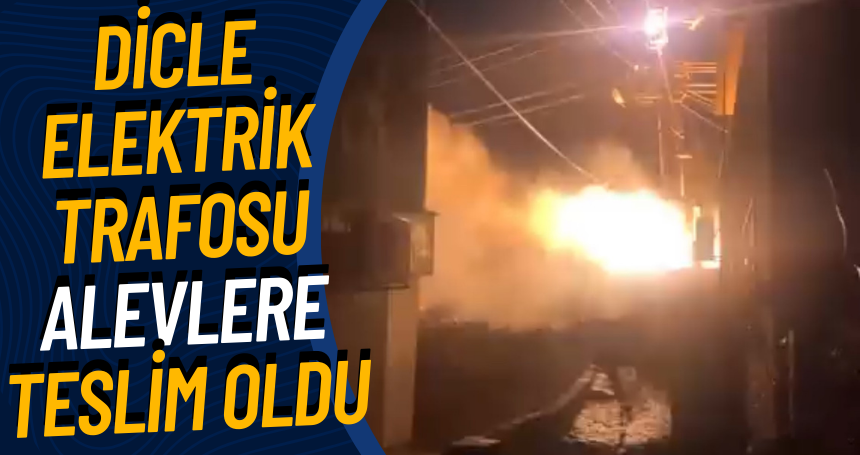 Dicle Elektrik trafosu alevlere teslim oldu
