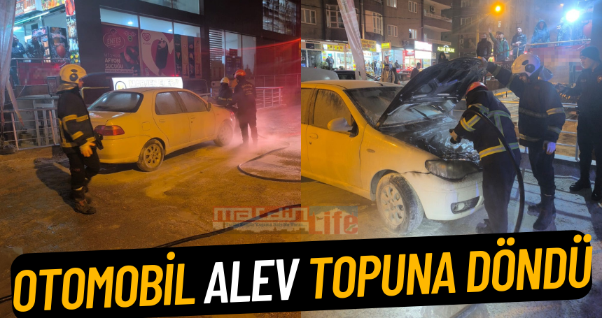 Mardin’de park halindeki otomobil alev topuna döndü