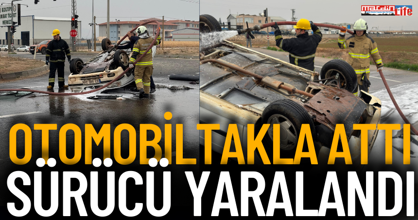 Mardin'de otomobil takla attı! Sürücü yaralandı