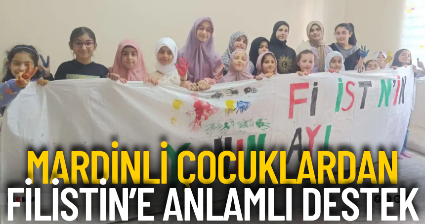 Mardinli çocuklardan Filistin’e anlamlı destek