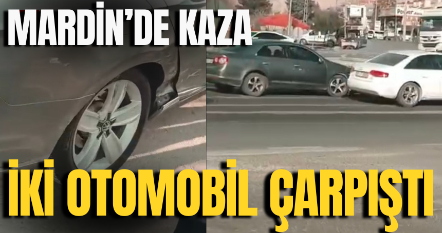 Mardin'de kaza! İki otomobil çarpıştı