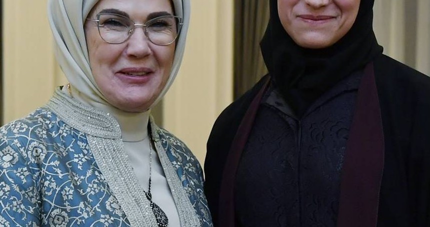 Emine Erdoğan ile Suriye Cumhurbaşkanı Şara'nın eşi bir araya geldi