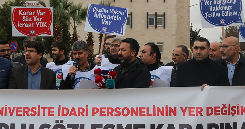 Üniversite çalışanları haklarının iyileştirilmesini talep etti