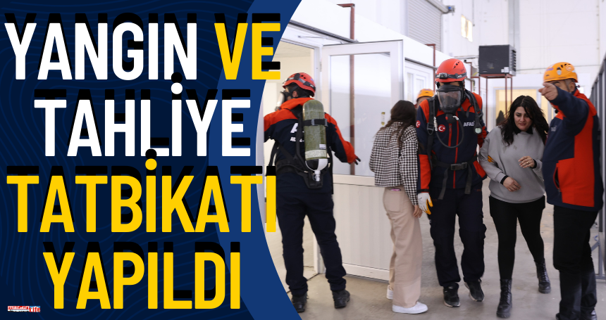 Mardin'de bir tekstil fabrikasında yangın ve tahliye tatbikatı yapıldı