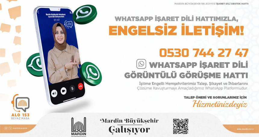 Mardin Büyükşehir Belediyesi’nden İşitme Engellilere Görüntülü İletişim Hizmeti