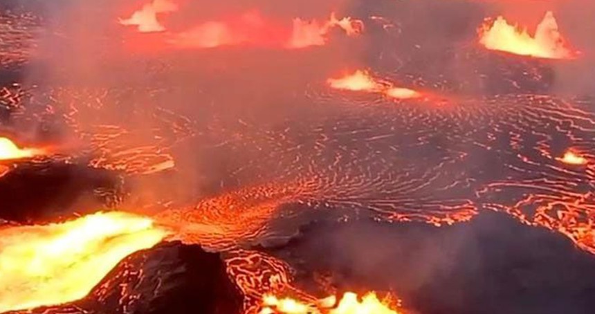 Hawaii'deki Kilauea Yanardağı bir kez daha lav püskürttü