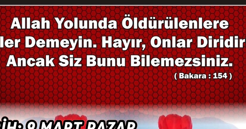 Karacadağ mayın şehidlerini anma programına davet
