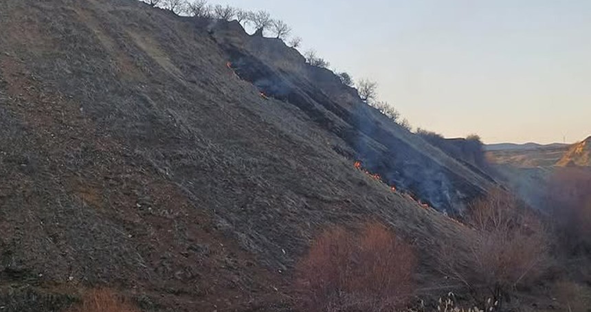 Bingöl Sebeterias Kalesi'nde yangın
