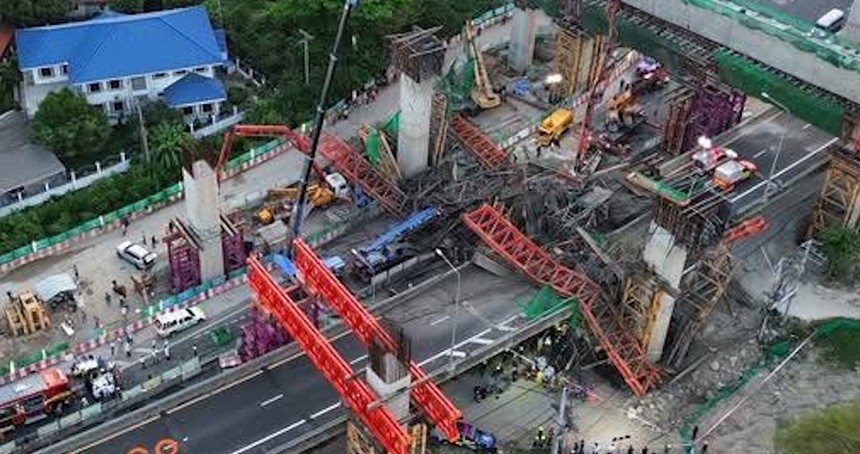Tayland'da köprü inşaatı çöktü: 7 ölü, 30 yaralı