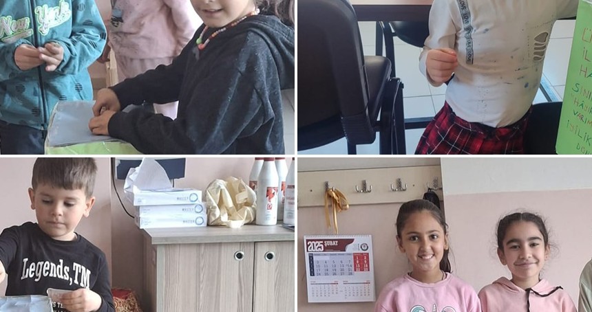Elazığlı minik öğrencilerden Gazze için anlamlı destek