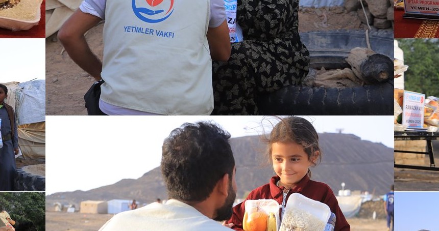 Yetimler Vakfı, Yemen'de iftar sofralarını kuran yardım eli oldu