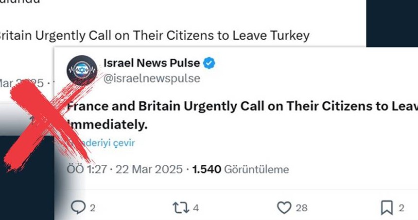 İletişim Başkanlığından siyonist hesapların "Türkiye'ye seyahat uyarısı" propagandasına yalanlama