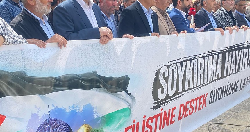 Adıyaman'da Kudüs için ses yükseldi: Kudüs'ün kurtuluşu için mücadele edin