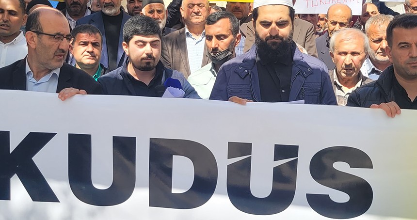 ‘Dünya Kudüs Günü’ münasebetiyle Silvan'da basın açıklaması