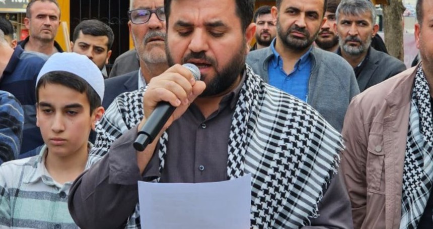 Kahta'da Dünya Kudüs Günü için basın açıklaması düzenlendi