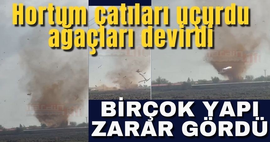 Mardin'de Yürekleri Ağza Getiren Olay! Hortum çatıları uçurdu