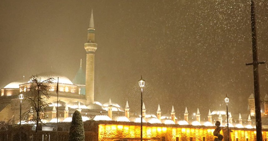 Konya'da nisan ayında kar sürprizi