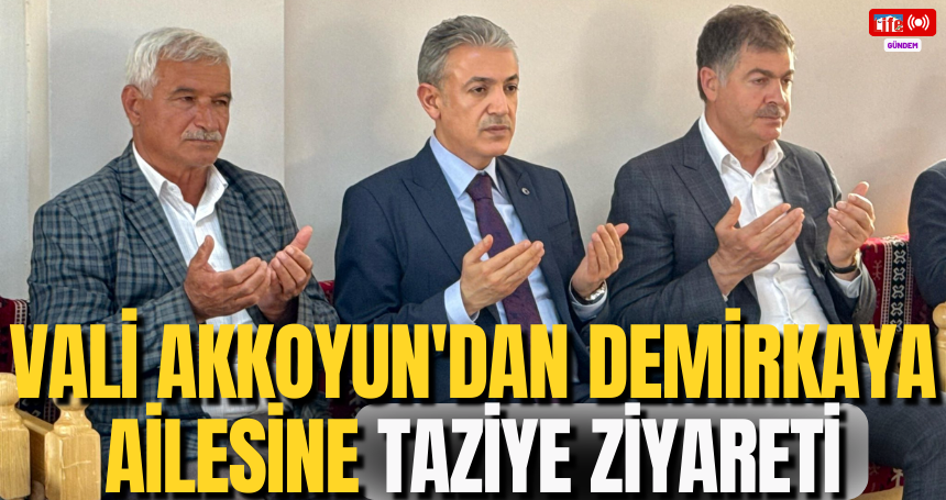 Vali Akkoyun'dan Demirkaya ailesine taziye ziyareti