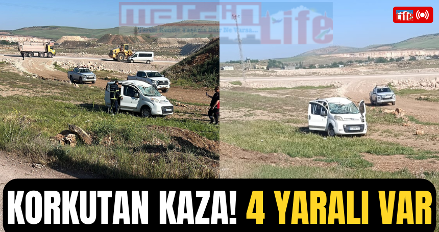 Mardin'de Korkutan Kaza! 4 Yaralı var