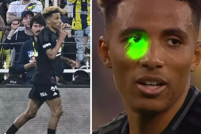Fenerbahçe-Beşiktaş derbisinde Gedson Fernandes'e lazer tutan taraftarın cezası belli oldu
