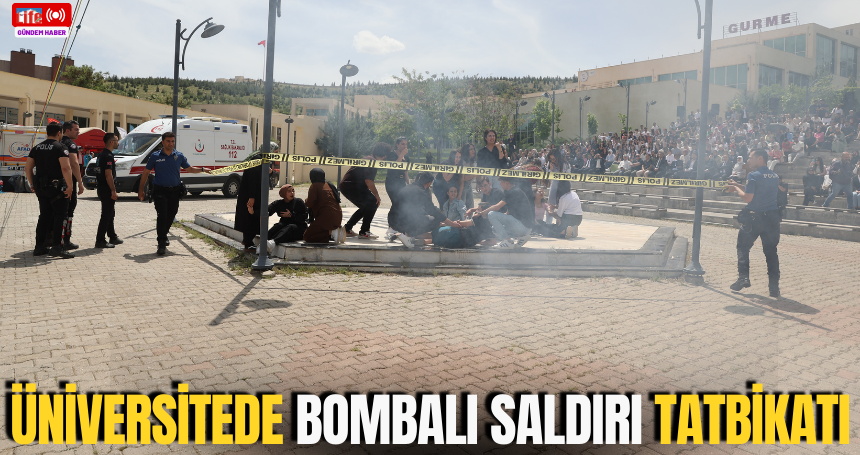 Üniversitede bombalı saldırı tatbikatı