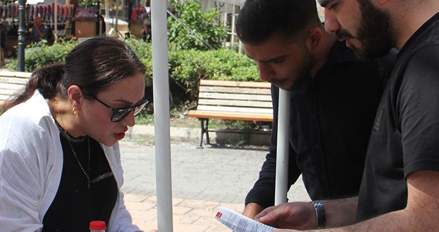 Hür Gençlik Adana’dan Gazze için stant çalışması