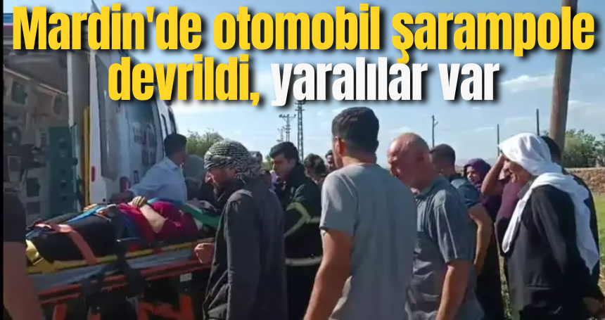 Mardin'de otomobil şarampole devrildi, yaralılar var