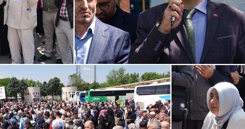Bursa'dan ilk hac kafilesi dualarla kutsal topraklara uğurlandı