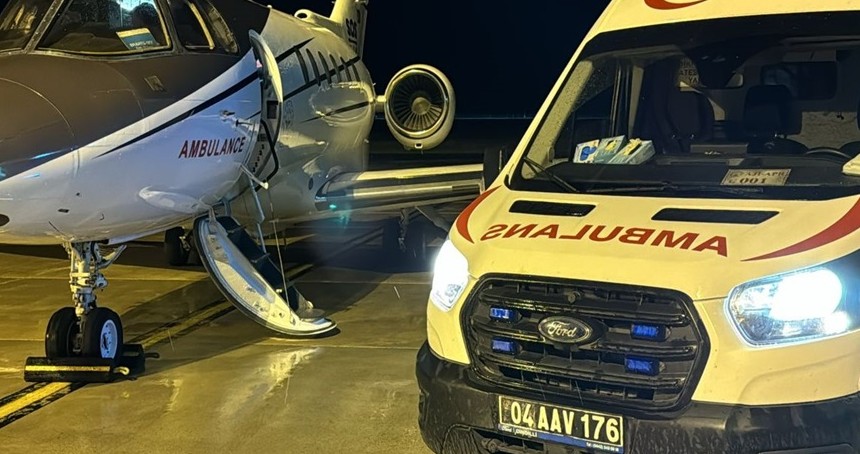 Kalp hastası bebek ambulans uçakla Ankara'ya sevk edildi