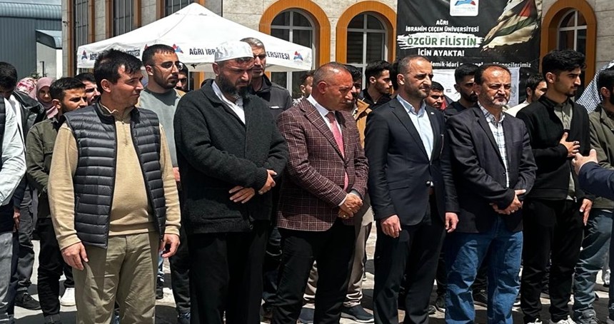 Ağrı'da Gazzeli şehitler için gıyabi cenaze namazı kılındı