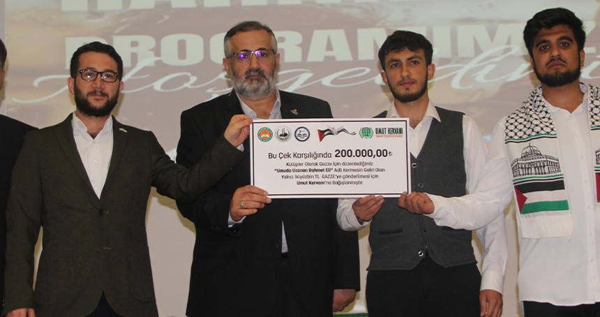 Bingöl Üniversitesi öğrencilerinden Gazze’ye 200 bin TL bağış