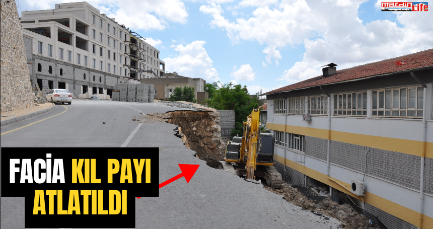 Yol çöktü, facia kıl payı atlatıldı