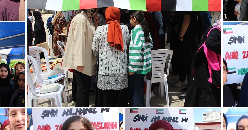 İmam hatipliler Filistinli kardeşleri için kermes açtı