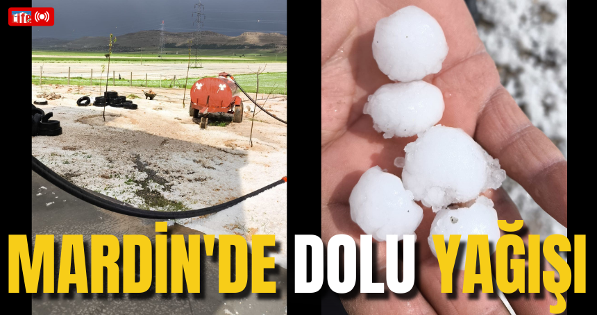 Mardin'de dolu yağışı