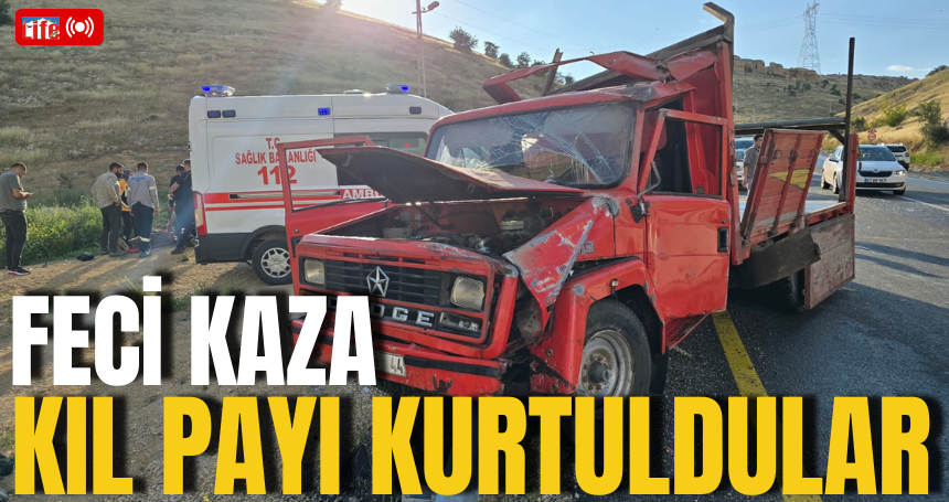 Mardin'de feci kaza! Kıl payı kurtuldular...