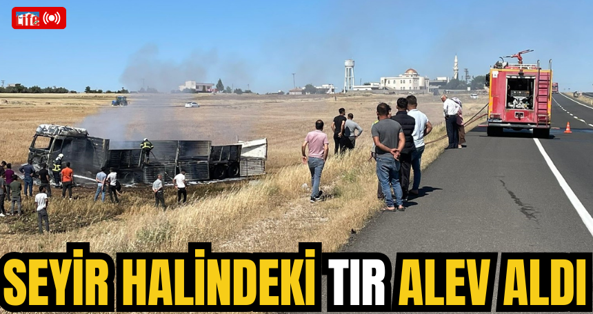 Seyir halindeki TIR alev aldı
