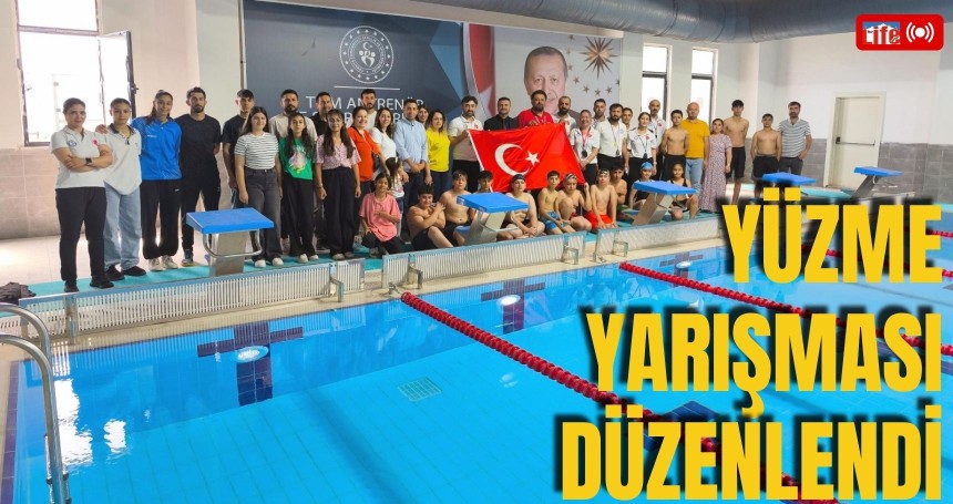 Yüzme yarışması düzenlendi