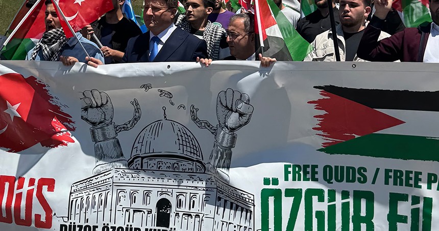Üniversite öğrencilerinden Gazze'ye destek siyonist zulme sessizliğe tepki