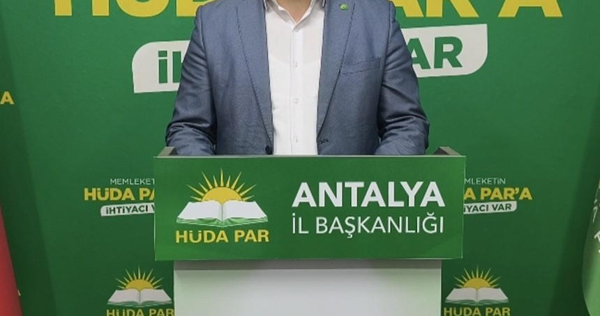 HÜDA PAR Antalya İl Başkanı Durmaz'dan belediyenin konser harcamalarına tepki