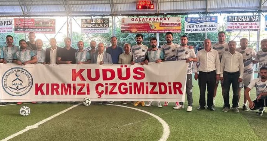 Mardin’de düzenlenen futbol turnuvasında 80 bin TL Filistin’e bağışlandı